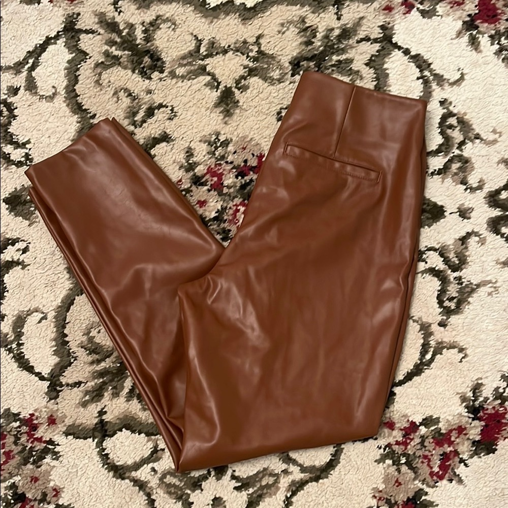 Old Navy Brown Faux Leather Pants